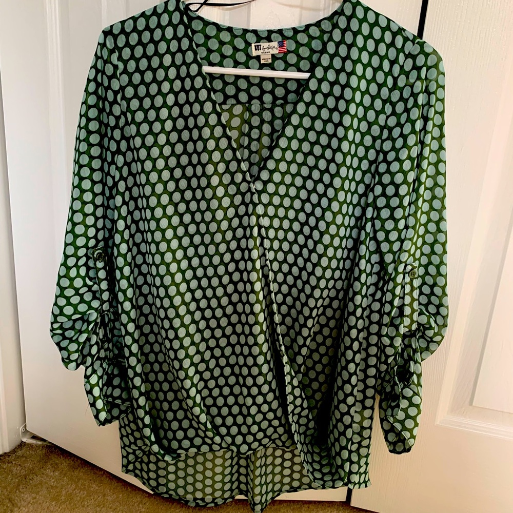 Kut from the kloth faux wrap top .